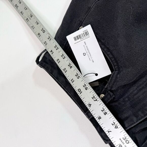 Princess Polly Jeans Womens 6 High Rise Boyfriend Black New Straight Leg Denim - Picture 5 of 10